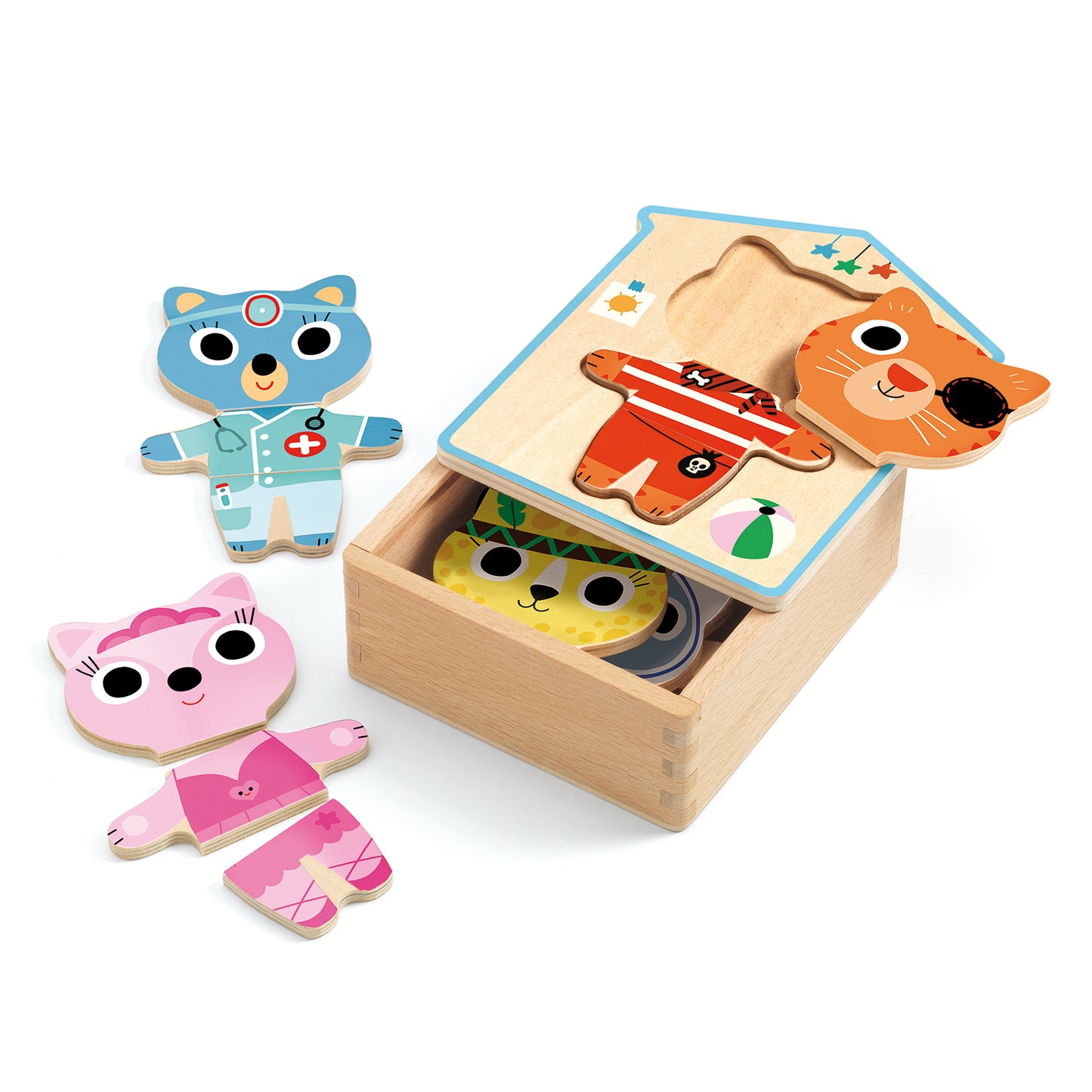 Wooden Puzzles Dressup Mix