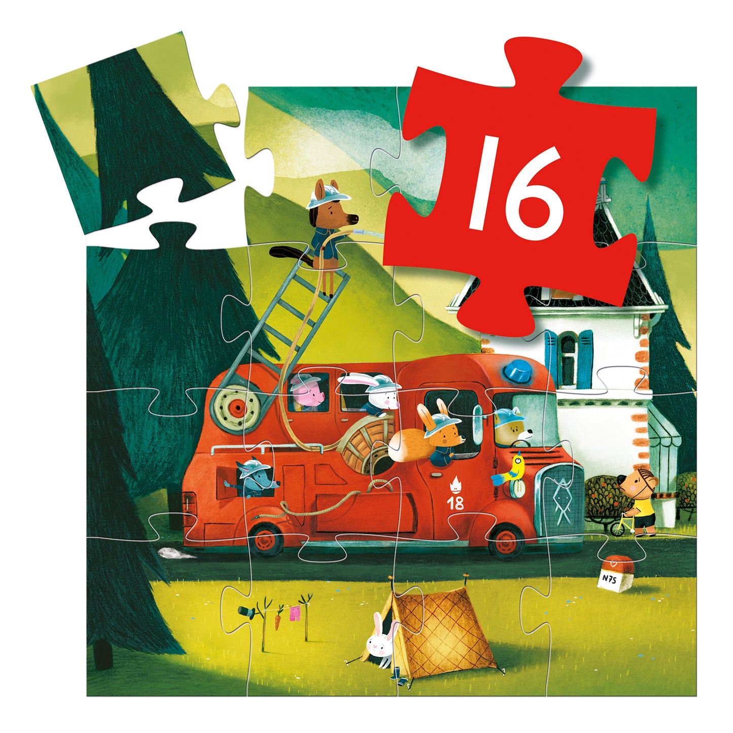 Fire Truck 16pc Jigsaw Puzzle