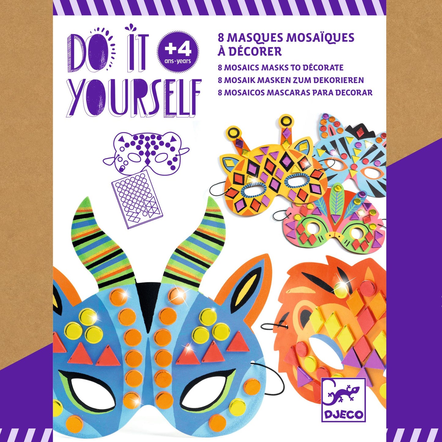 Jungle Animals DIY Masks Craft Kit