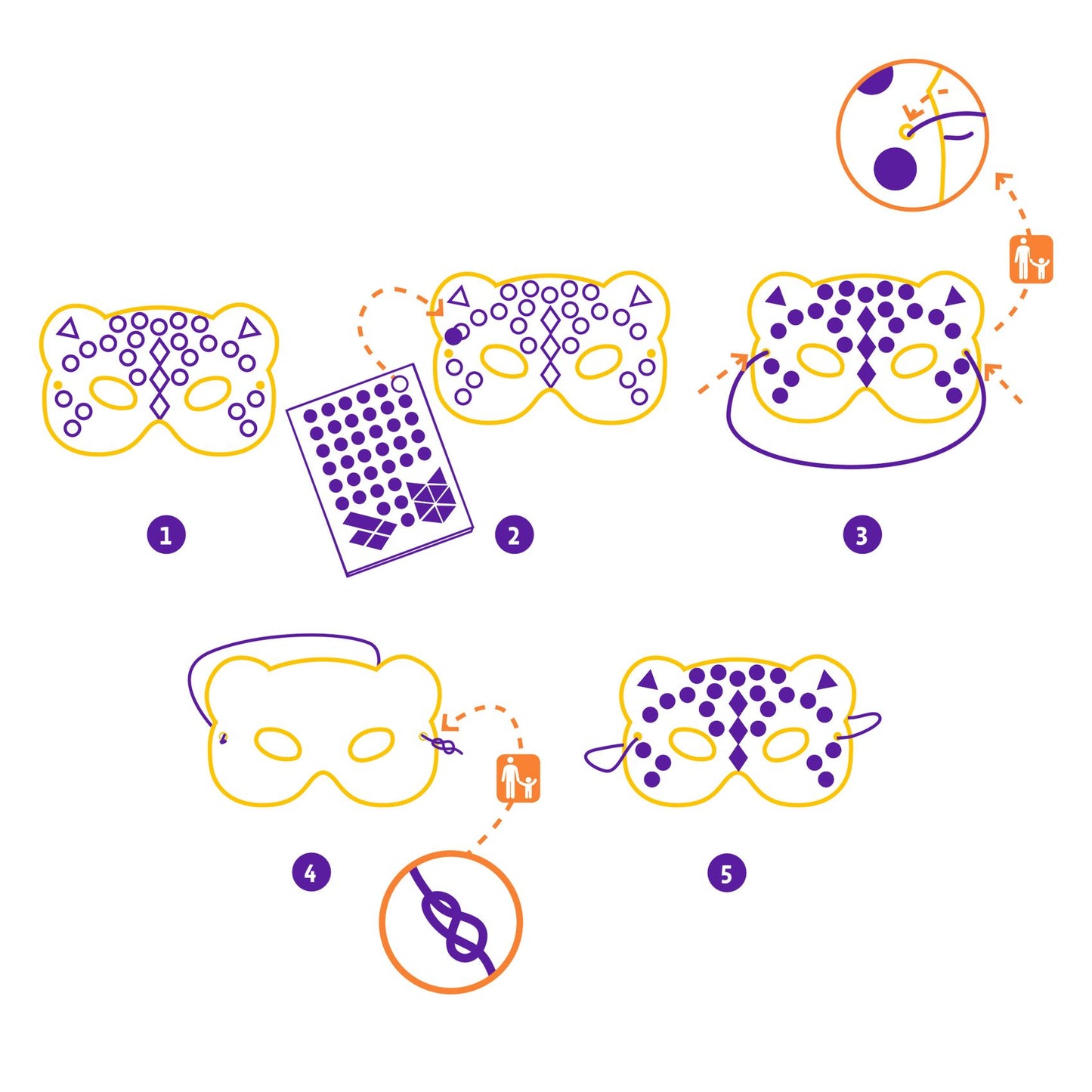 Jungle Animals DIY Masks Craft Kit