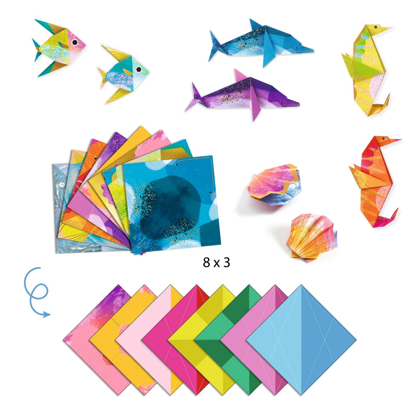 Sea Creatures Origami Paper Craft Kit