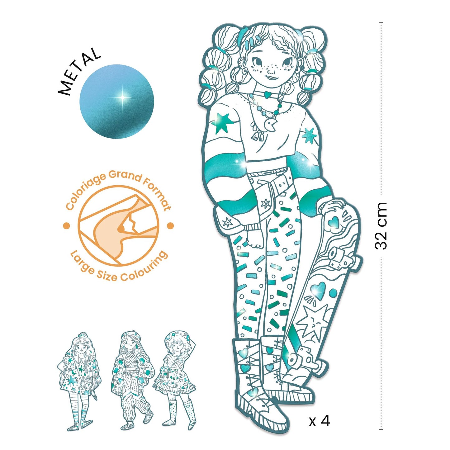 Angèle & Friends Coloring Paper Dolls