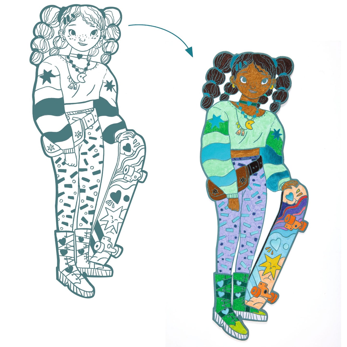 Angèle & Friends Coloring Paper Dolls