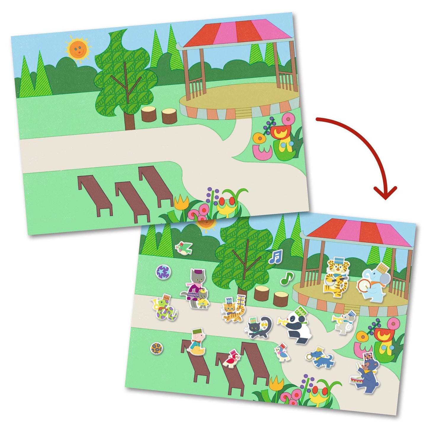 Repositionable Stickers - Fanfare Thick Stickers