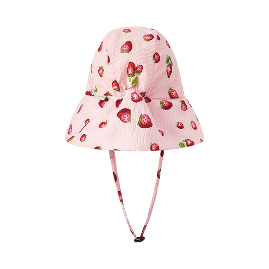 Strawberry Wide Brim Sun Bonnet