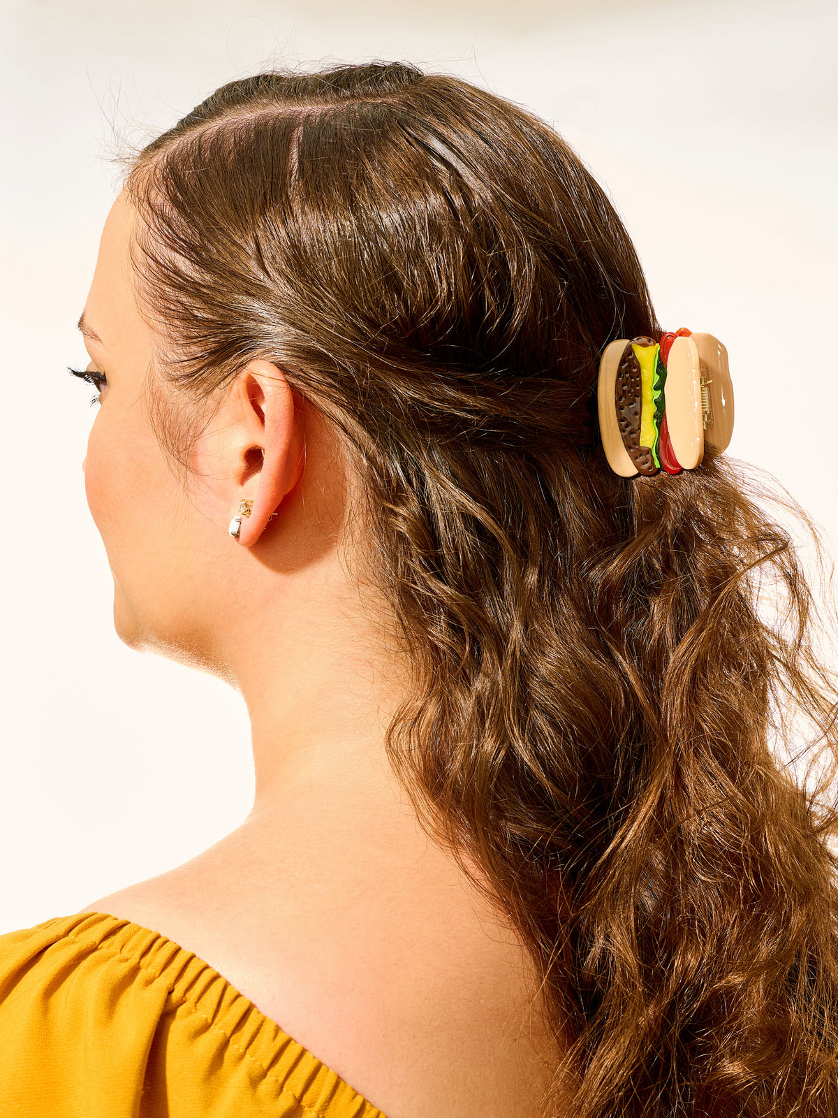 Burger Super Chunky 3D Huggie Hoop Earrings