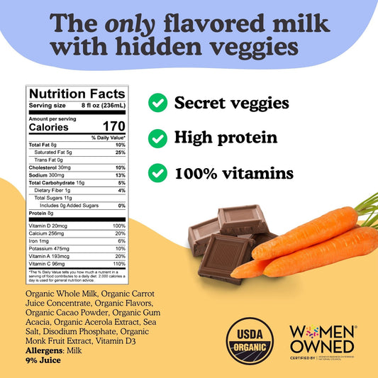 Chocolate Chip Cookie Organic Whole Milk Boxes, 12-pack