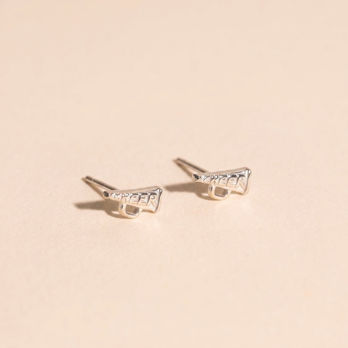 Cheer Megaphone Tiny Stud Earrings