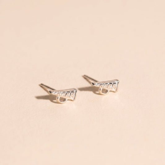 Cheer Megaphone Tiny Stud Earrings