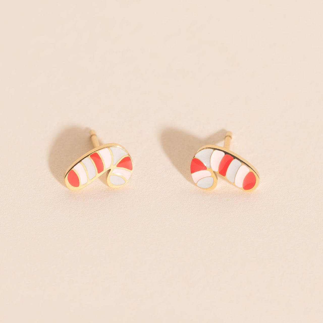 Candy Cane Stud Earrings