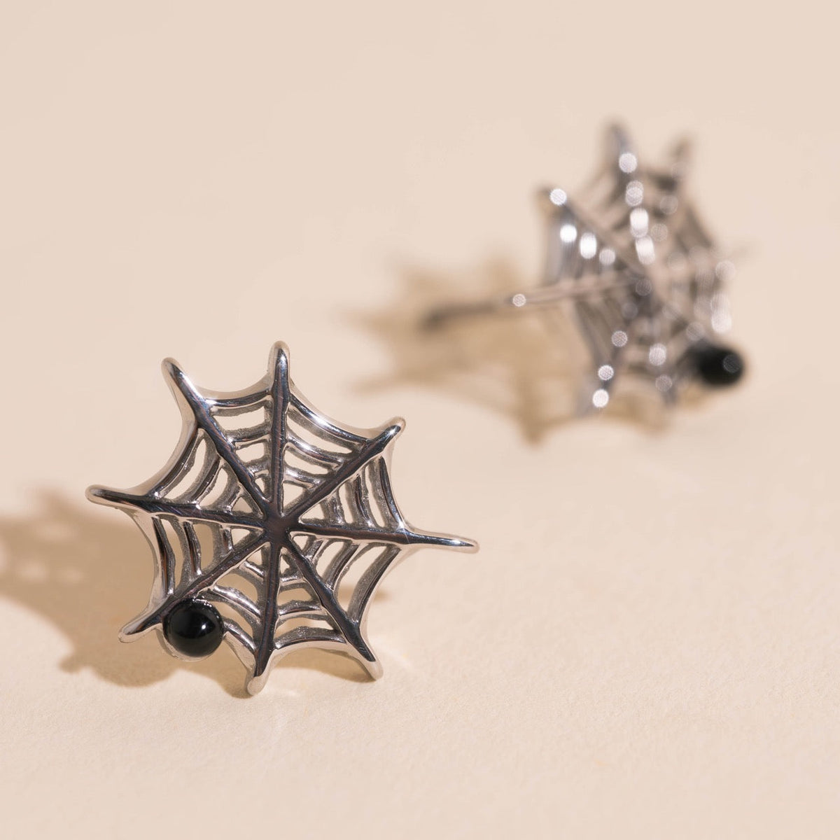 Spider Web Stud Earrings