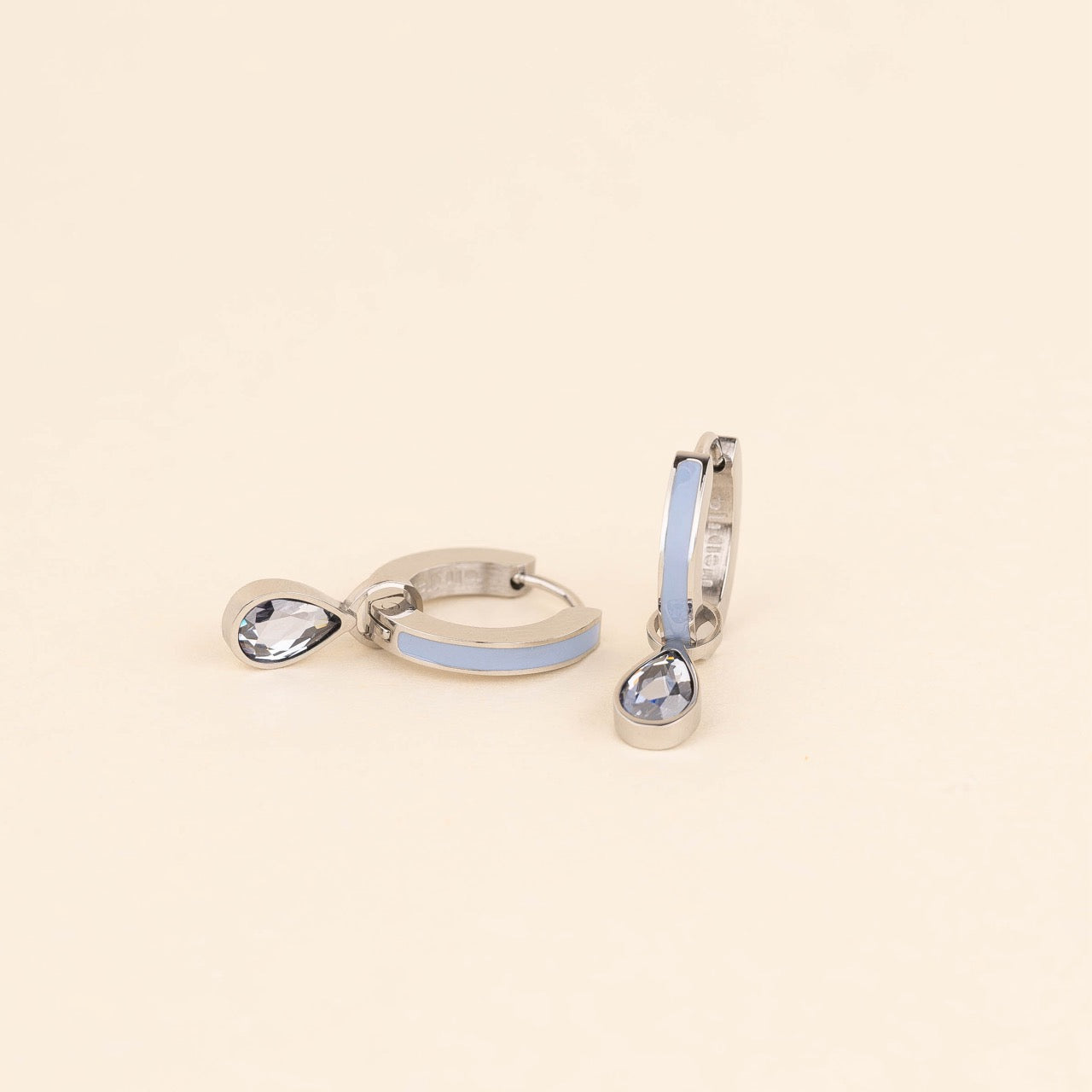 June Birthstone Huggie Hoop Charms