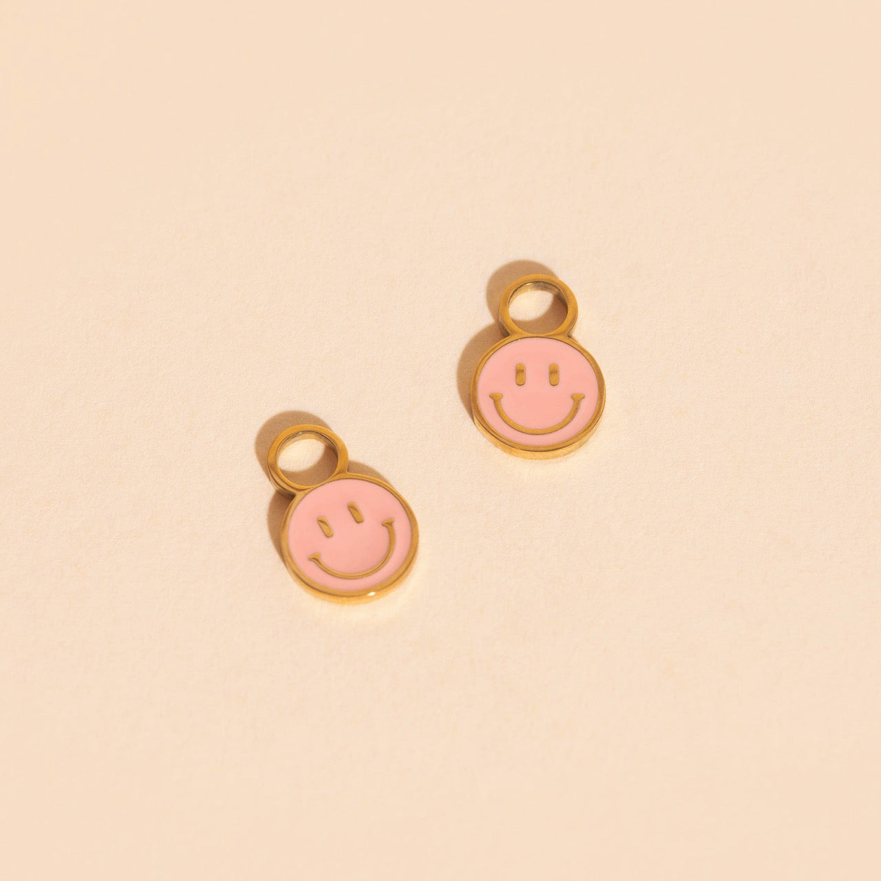 Smiley Huggie Hoop Charms