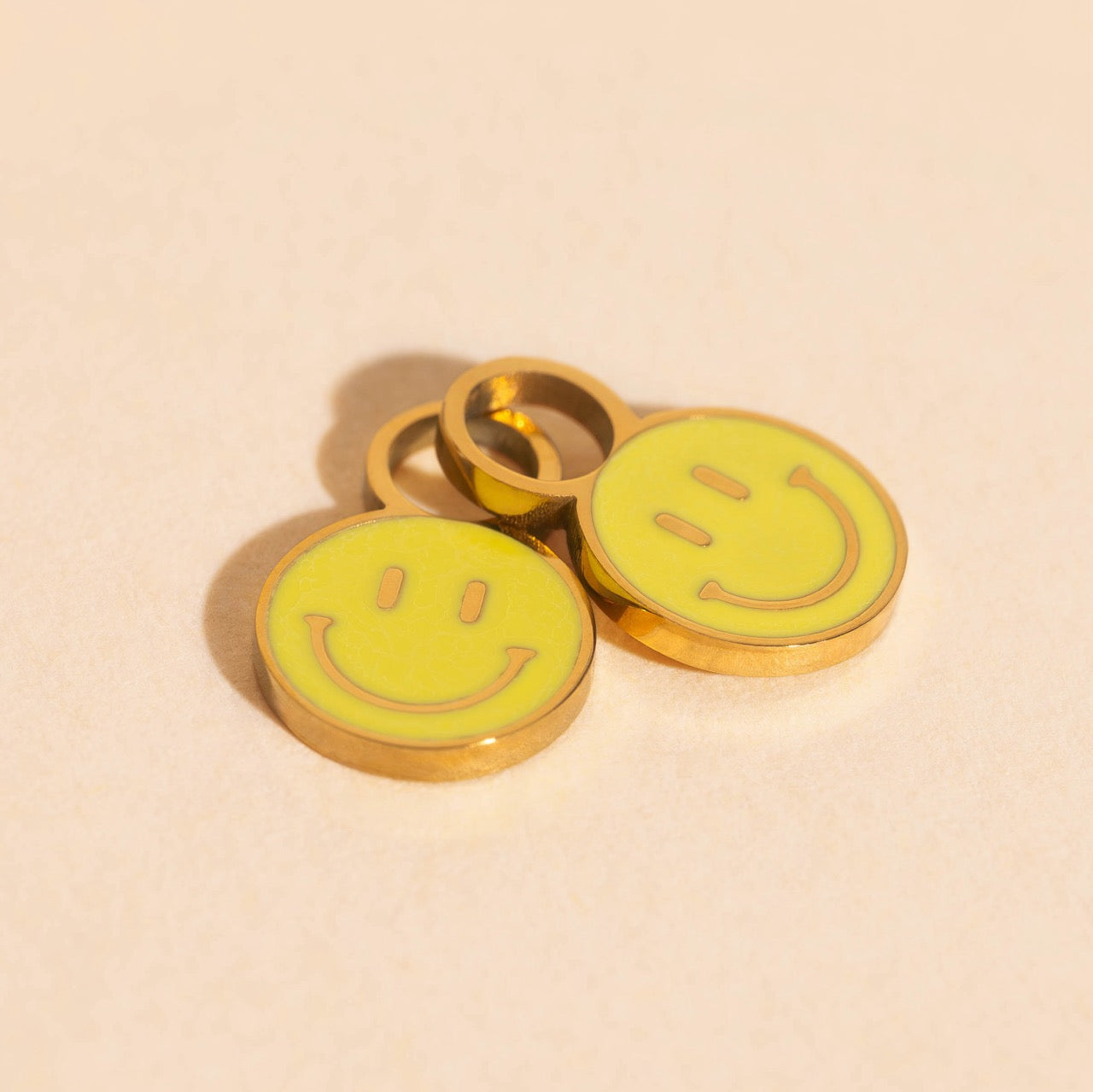 Smiley Huggie Hoop Charms
