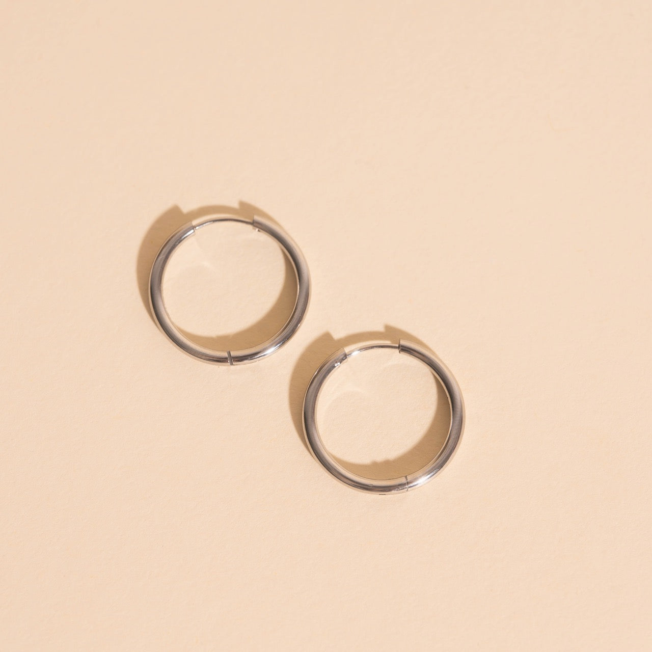 Circle Rounded Huggie Hoop Earrings