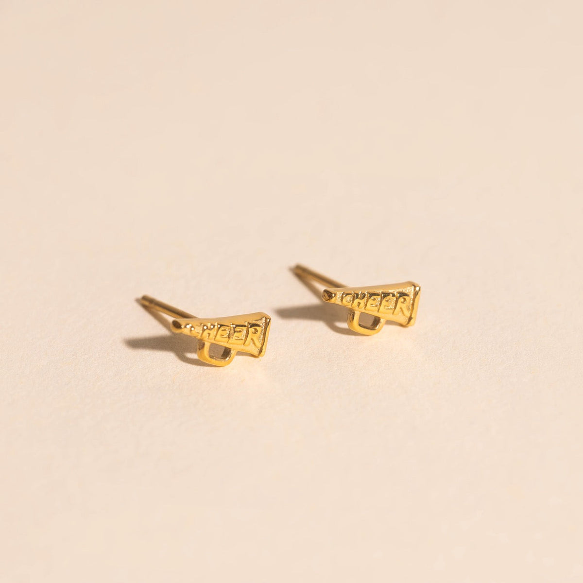 Cheer Megaphone Tiny Stud Earrings