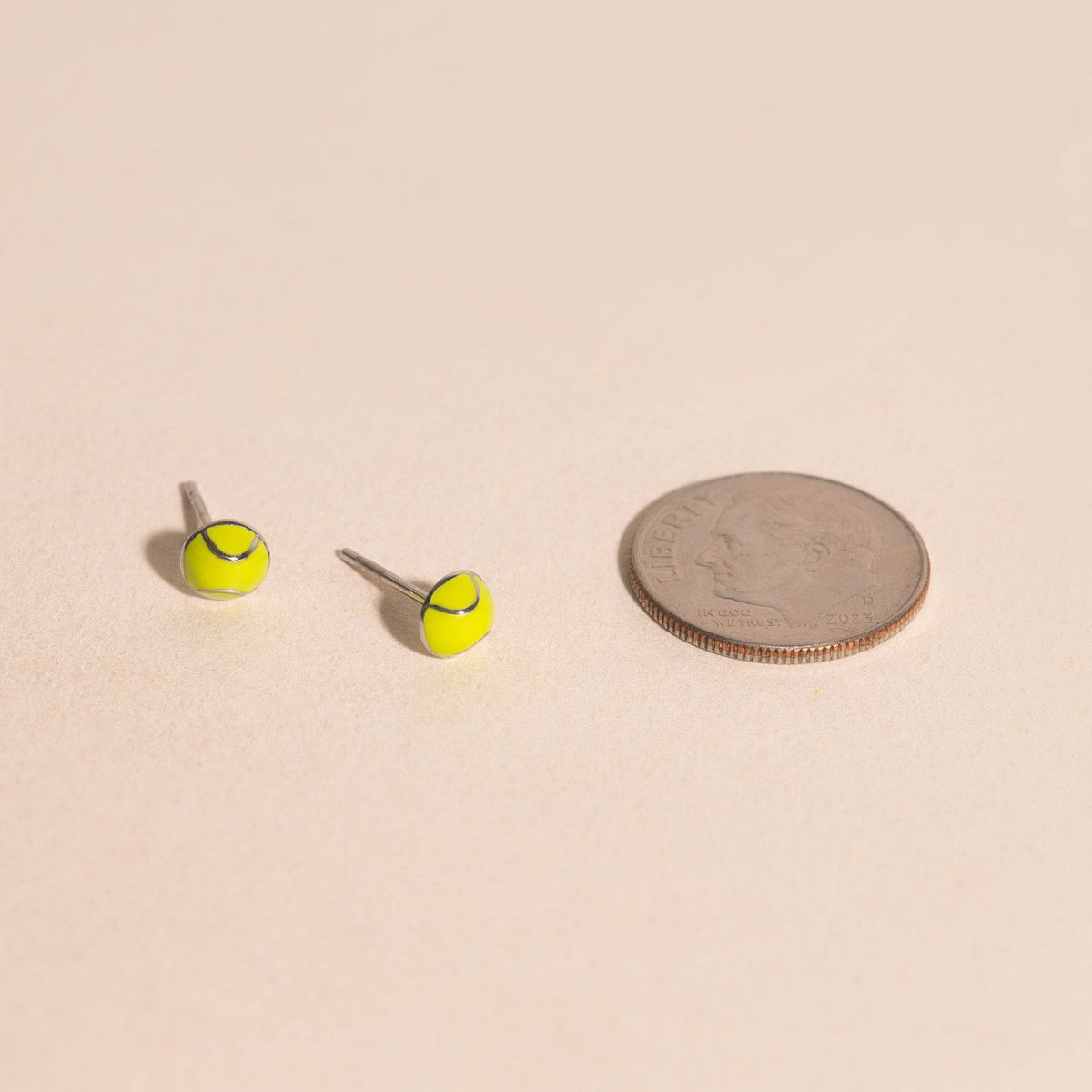 Tennis Ball Stud Earrings