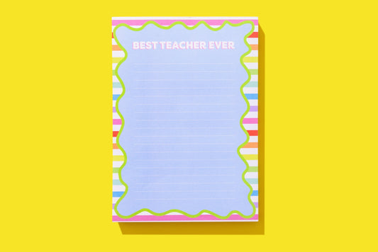 Wavy Best Teacher Notepad