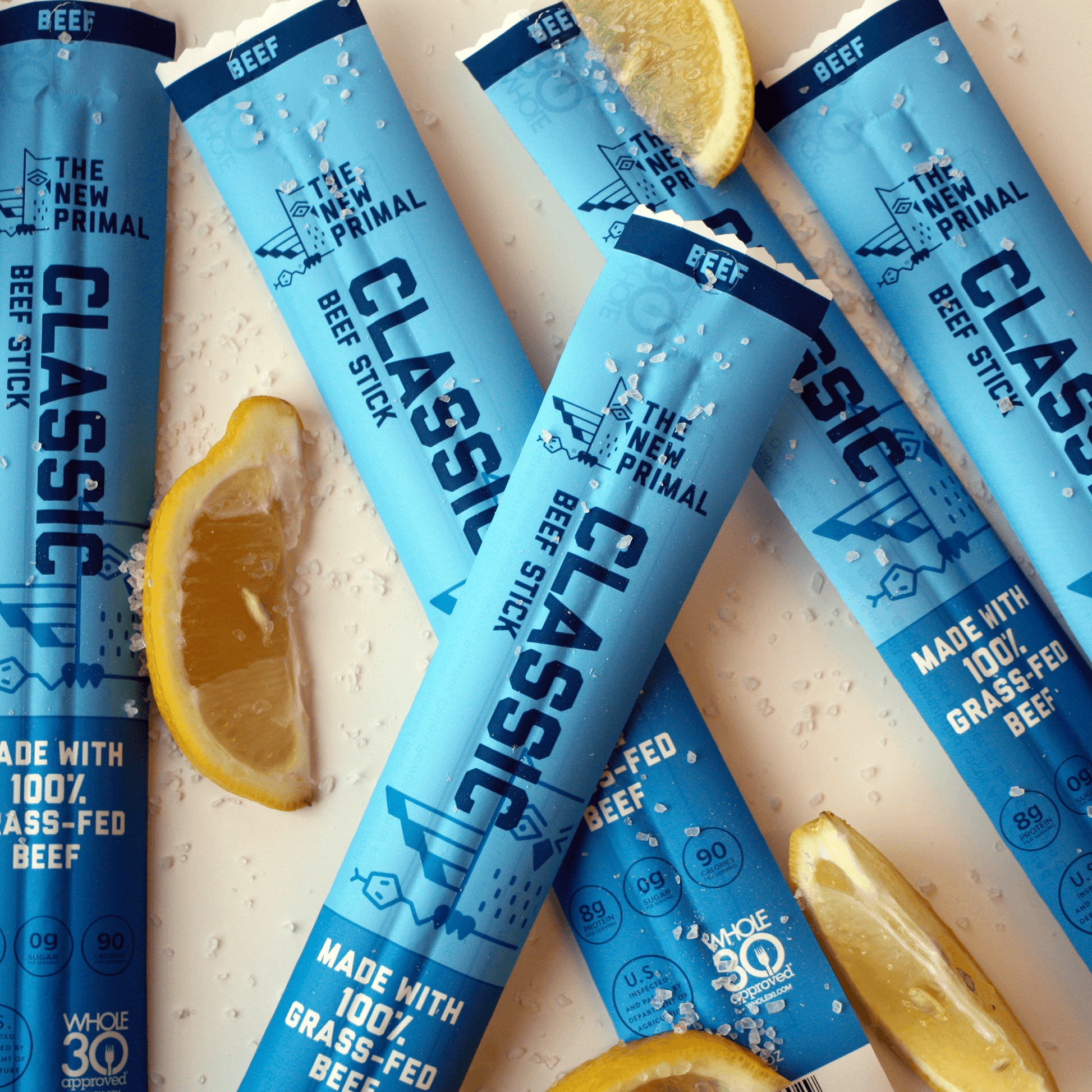 Classic 100% Grass-Fed Beef Meat Sticks, Zero Sugar - Margot's Mercantile