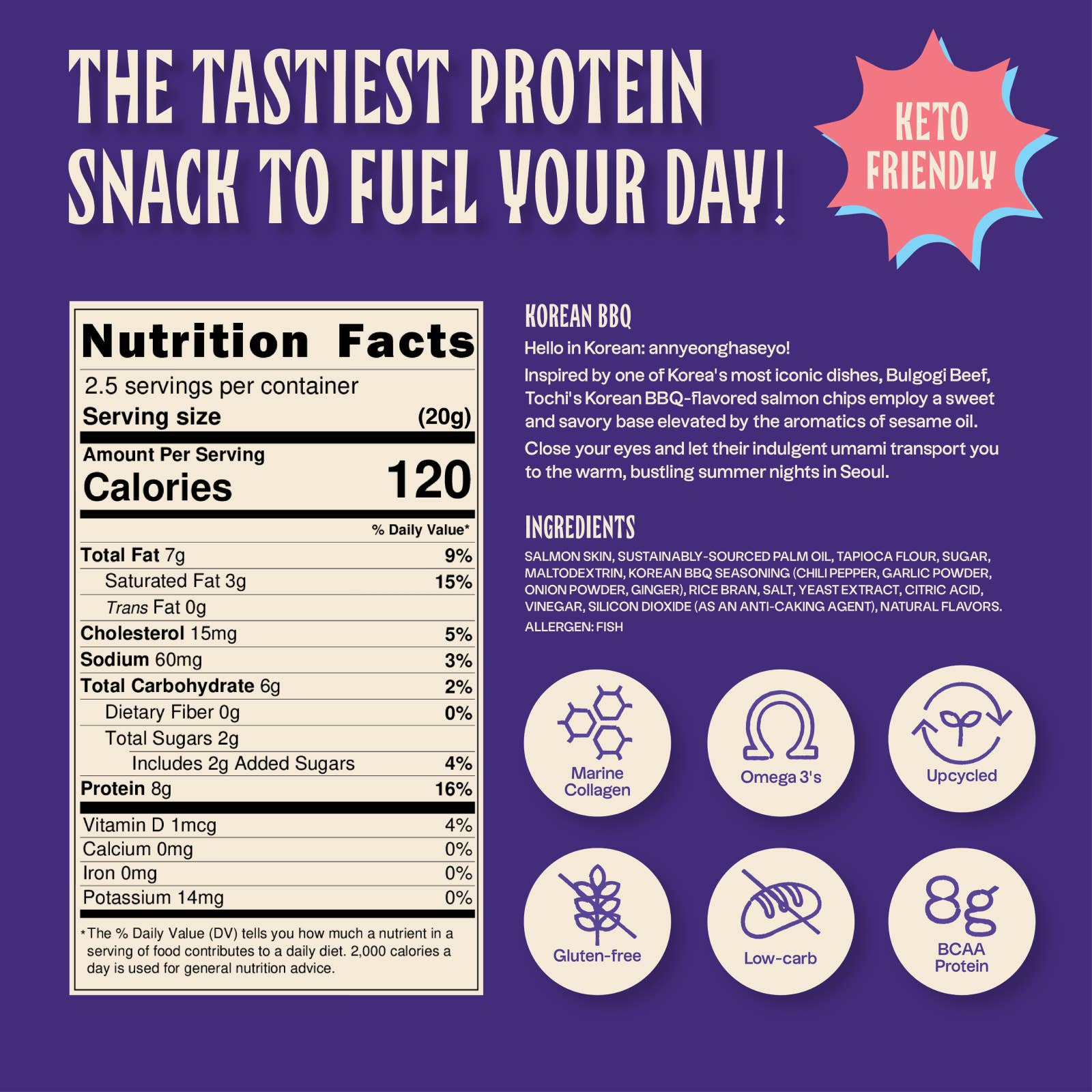 Salmon Chips Korean BBQ  50g - Margot's Mercantile