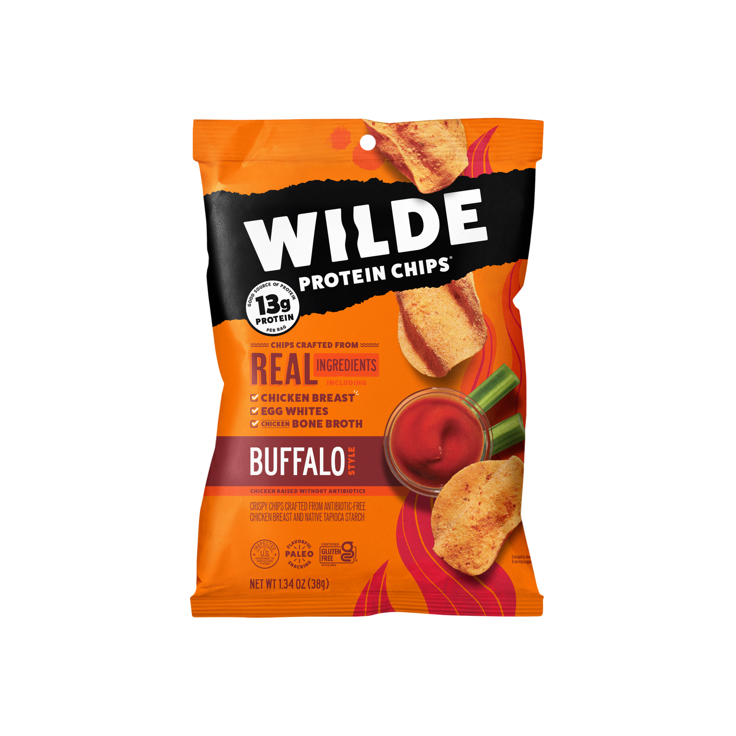 Wilde Buffalo Chicken Protein Chips 1.34oz (8ct)