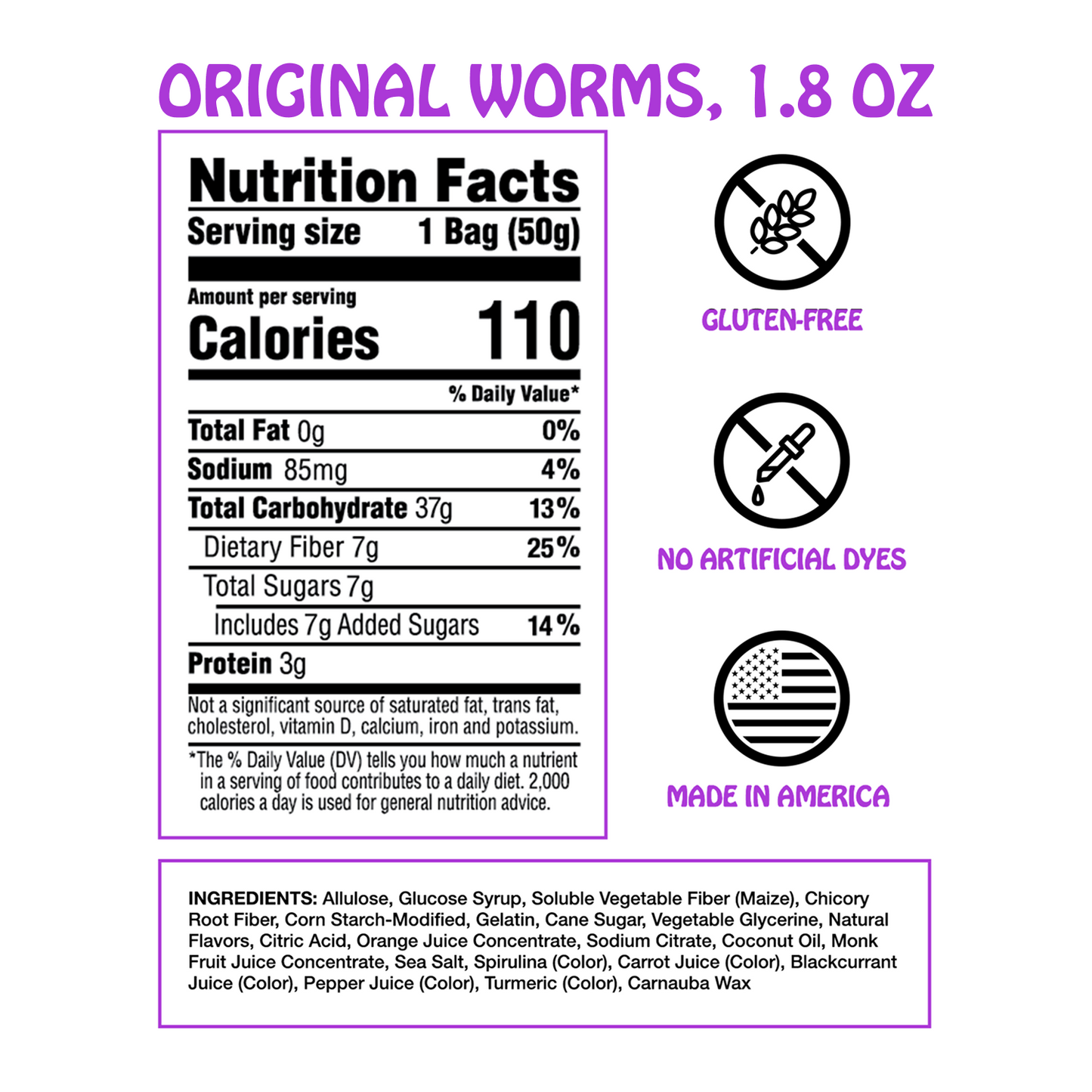 Original Gummy Worms 1.8oz
