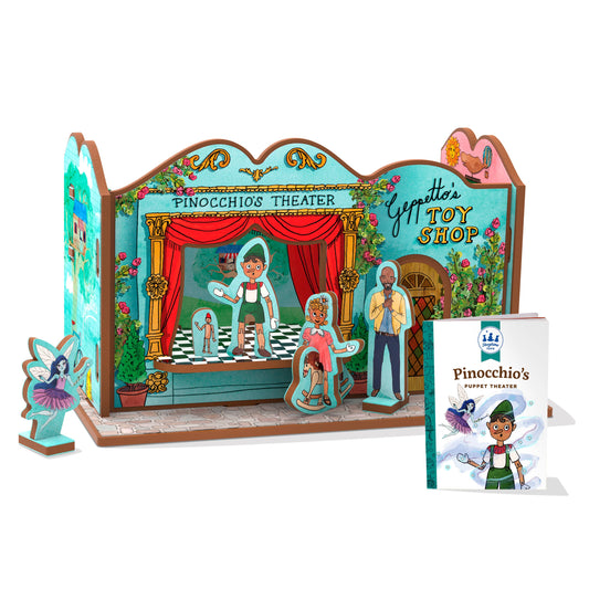 Pinnochio's Puppet Theater Book and Playset - Margot's Mercantile