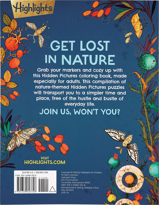 Hidden in Nature: A Cozy Hidden Pictures Coloring Book