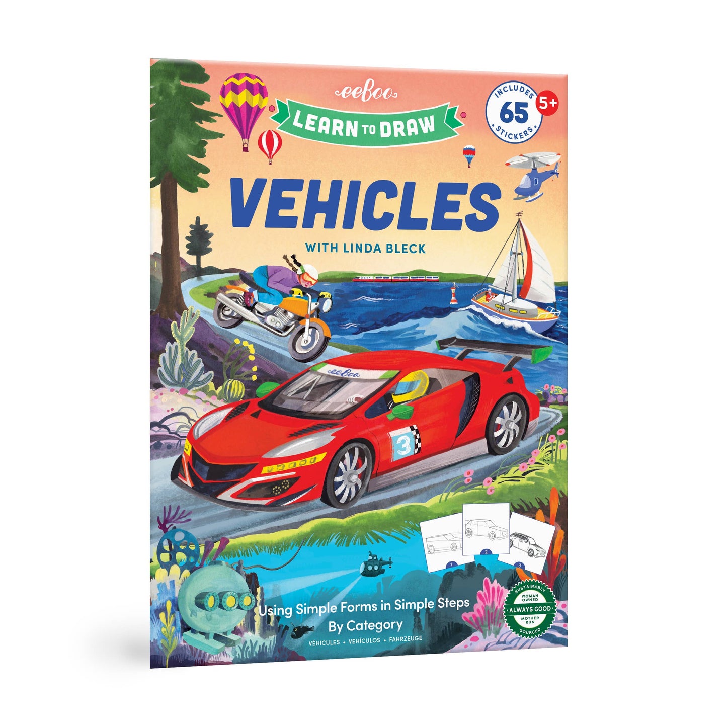 Learn to Draw Vehicles Book with Stickers