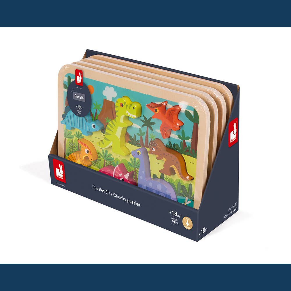 CHUNKY PUZZLE | DINOSAURS | 7 STAND-ALONE PIECES