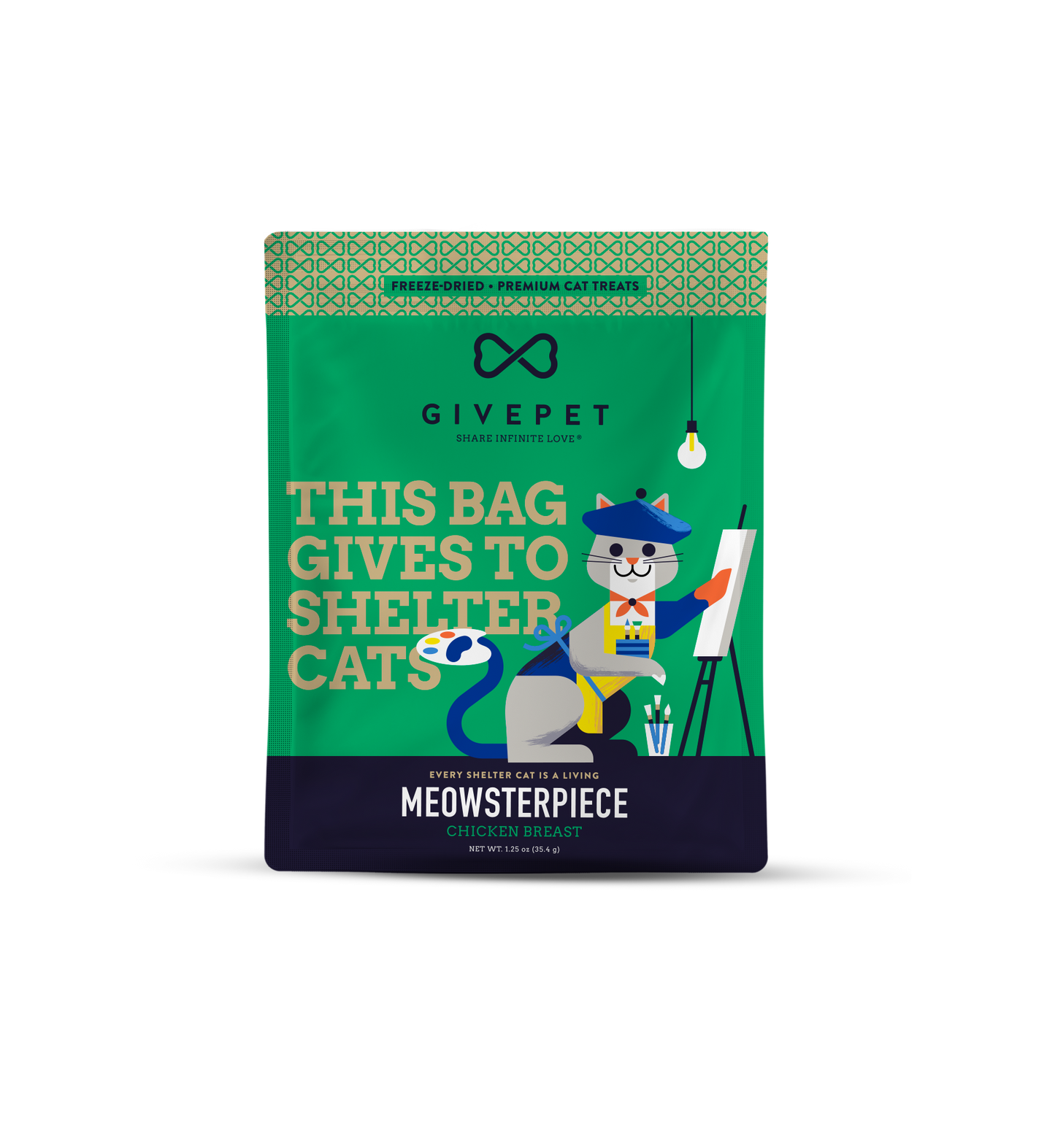 GivePet Meowsterpiece Freeze Dried Cat Treats: 1.25oz