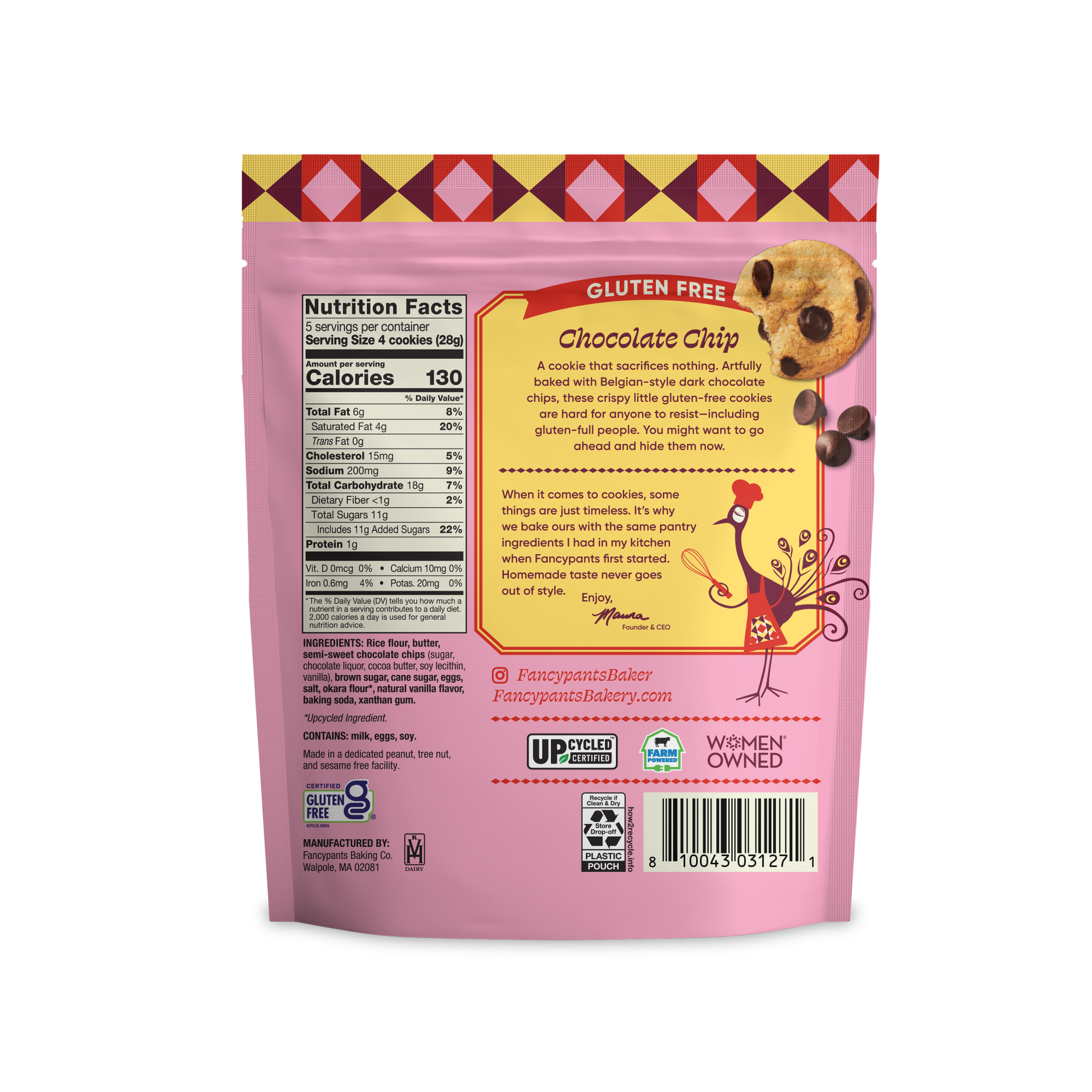 GLUTEN FREE Chocolate Chip Cookies, 5oz Bags - Margot's Mercantile