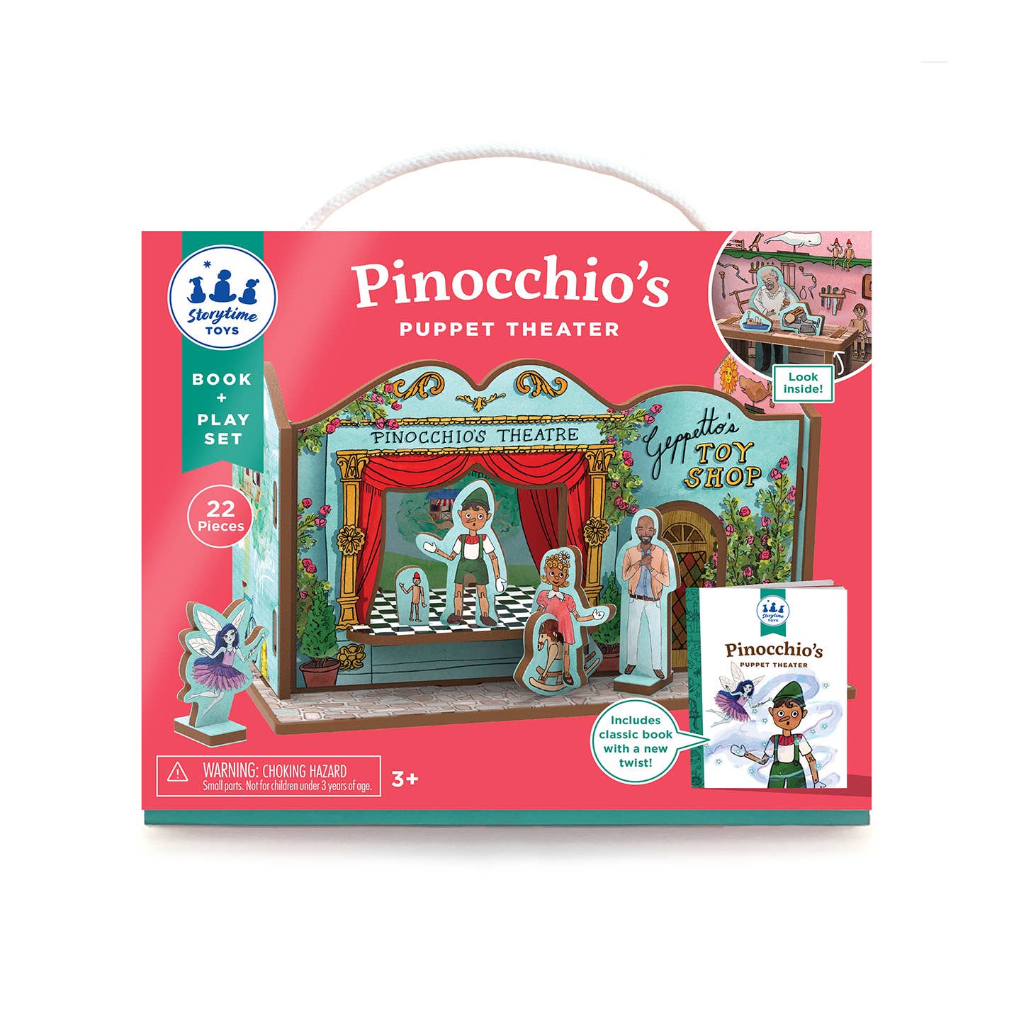 Pinnochio's Puppet Theater Book and Playset - Margot's Mercantile