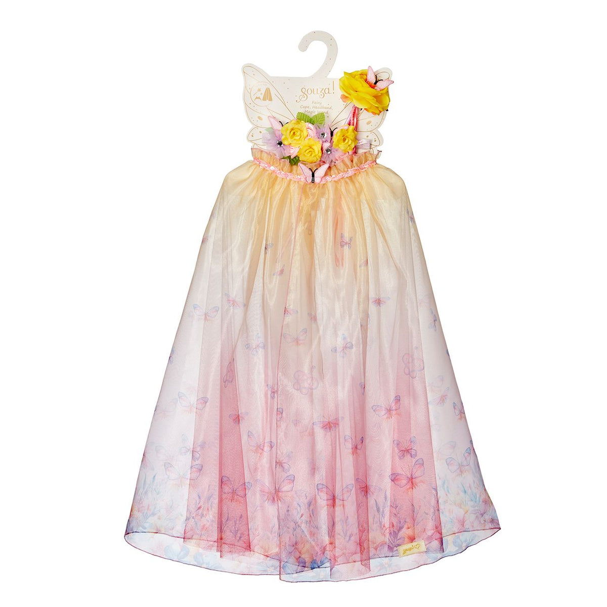 Danae Butterfly Cape,  Headband & Wand Set -  3-4 yrs