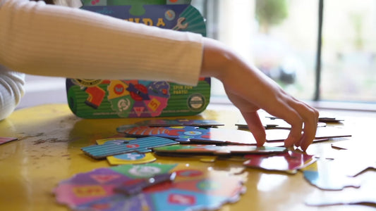 Build A Robot Shaped Box Spinner Game