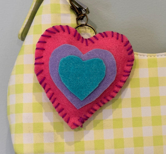 Valentine Felt Heart Key Chains