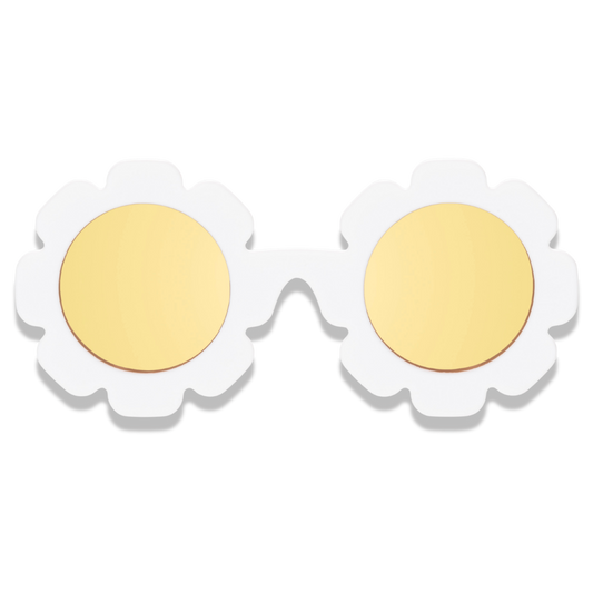White Daisy Flower I Polarized Yellow Mirrored Lenses