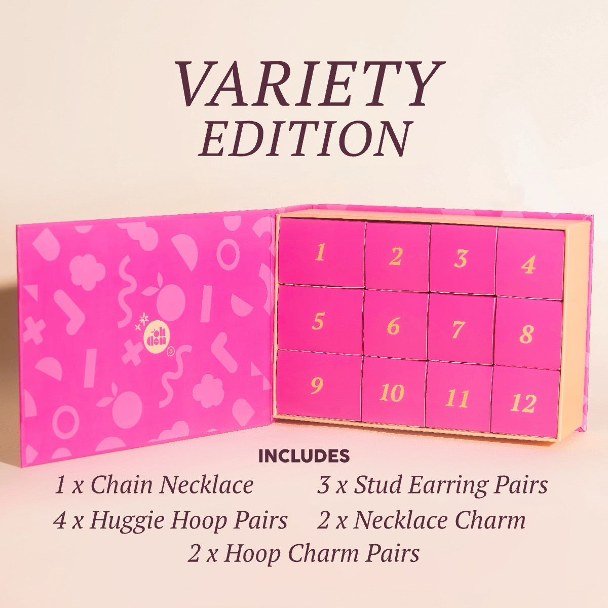 Variety Jewelry Advent Calendar Box (12-piece)